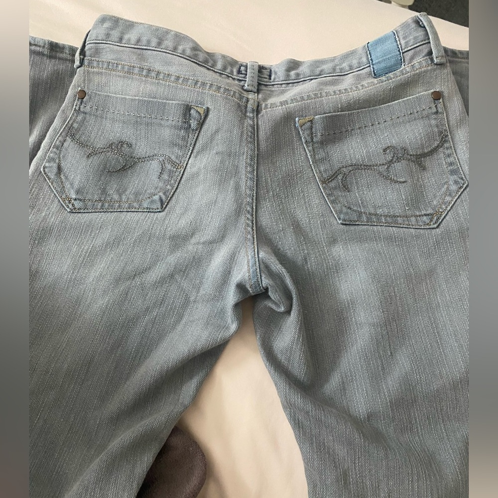 Y2K Vintage Gold & sign  Size 27 "Mystery" Women's Skinny Jeans - Gray Denim